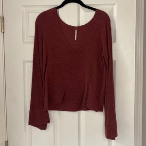 Free People Damsel Bell Sleeve Sweater